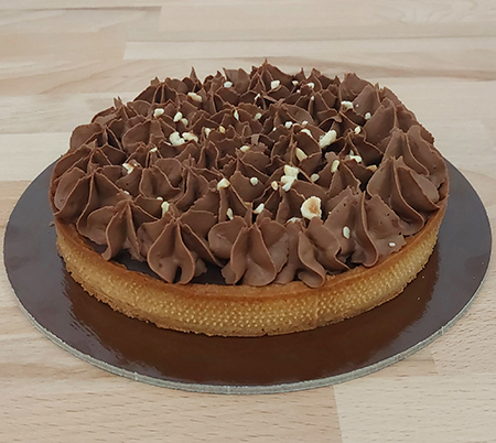 Tartaleta de chocolate y dulce de leche